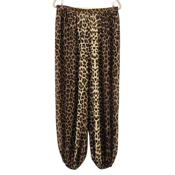 Vintage L Rothschild For Lilli Ann Animal Print Baggy Parachute Pants Medium - Picture 3 of 10